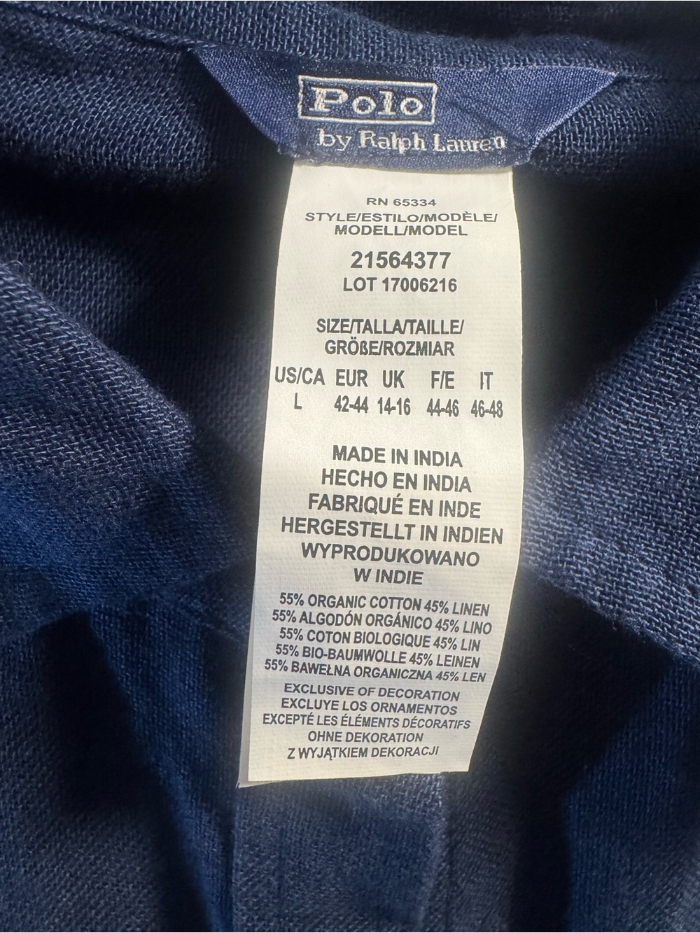Polo by Ralph Lauren Navy Dress with Yellow Logo - Picture 3 of 8